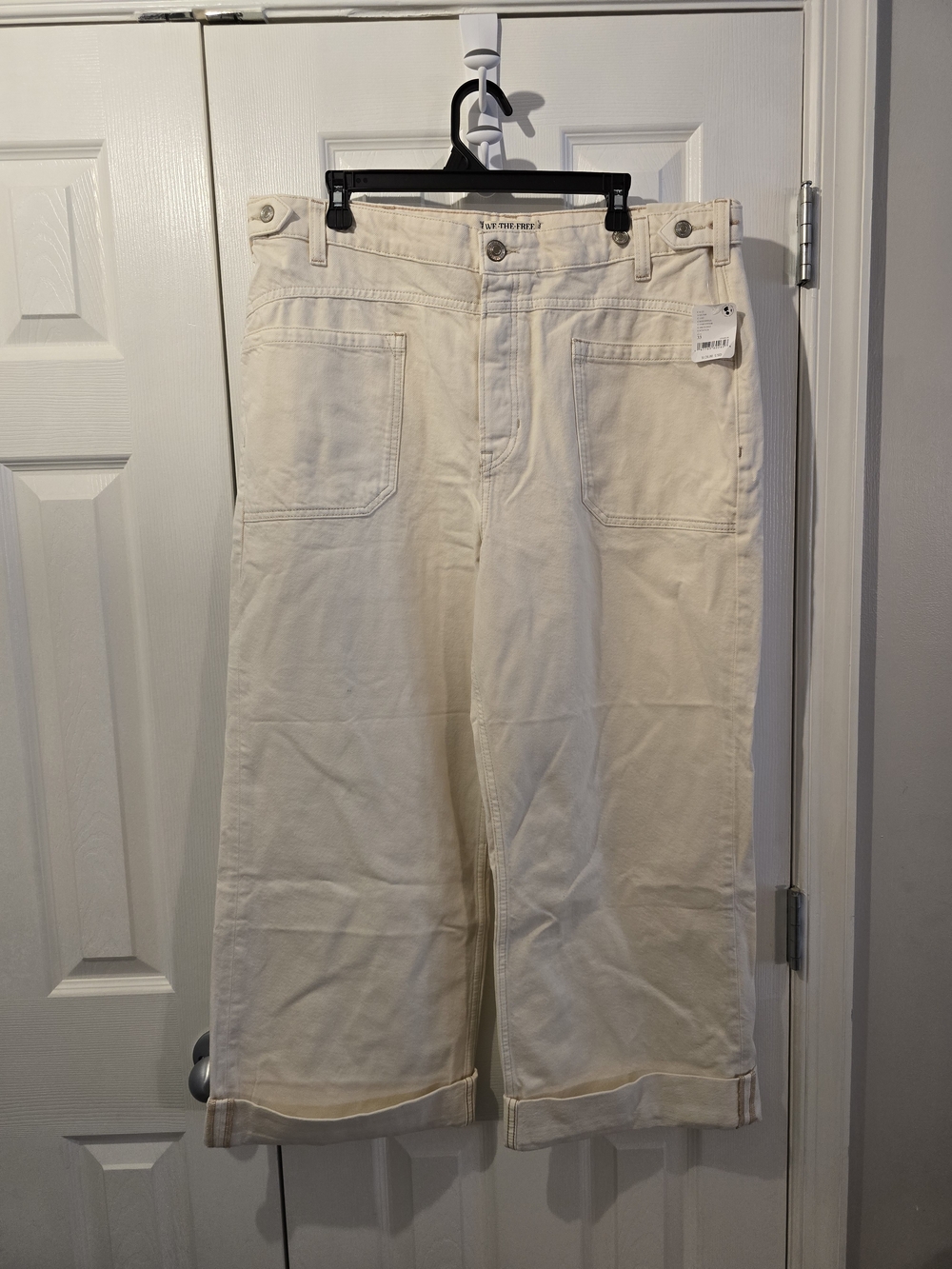 NWT We The Free Palmer Cuffed Jean Cream - Size 33